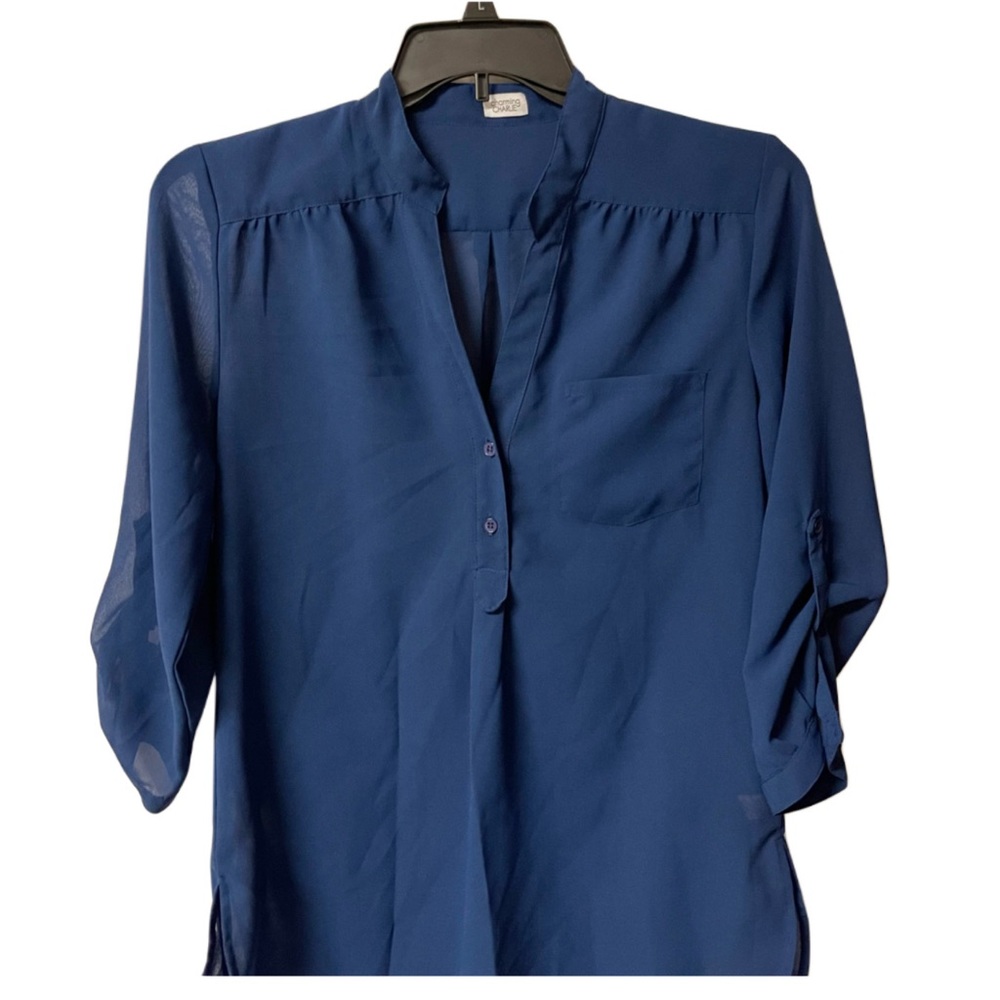 CHARMING CHARLIE Blue Blouse